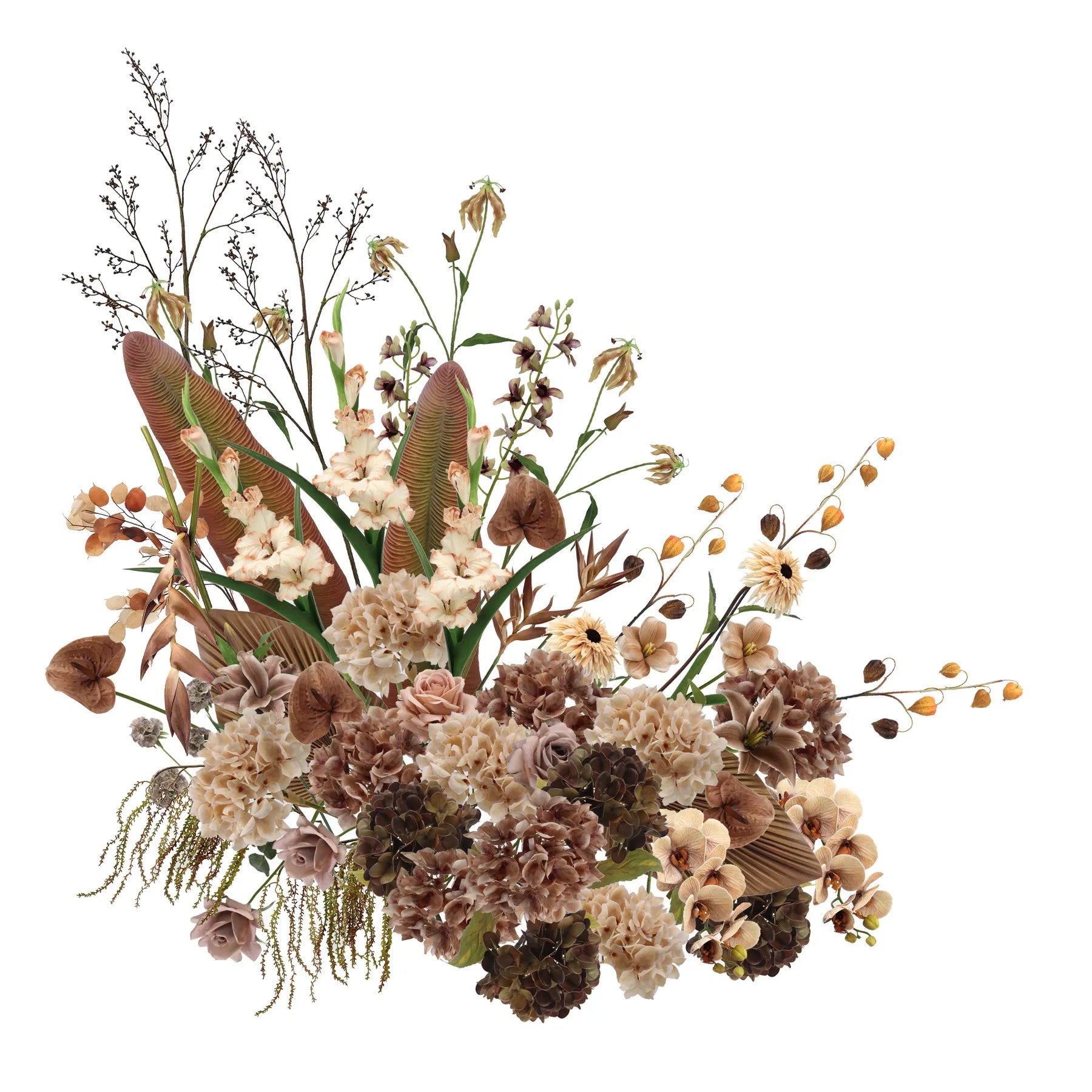 Brown Artificial Flowers