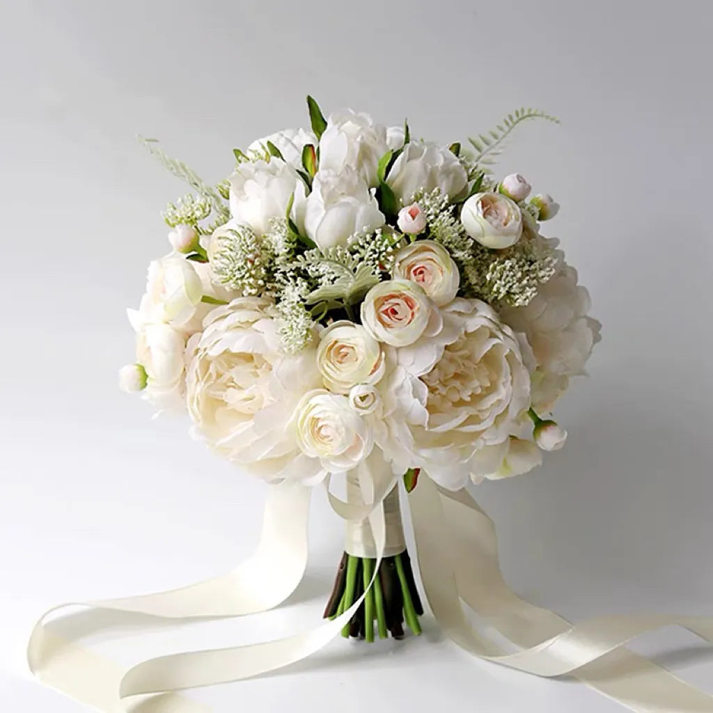 Eleganter Brautstrauß – Künstliche Hochzeitsblumen – Amoria Bloom