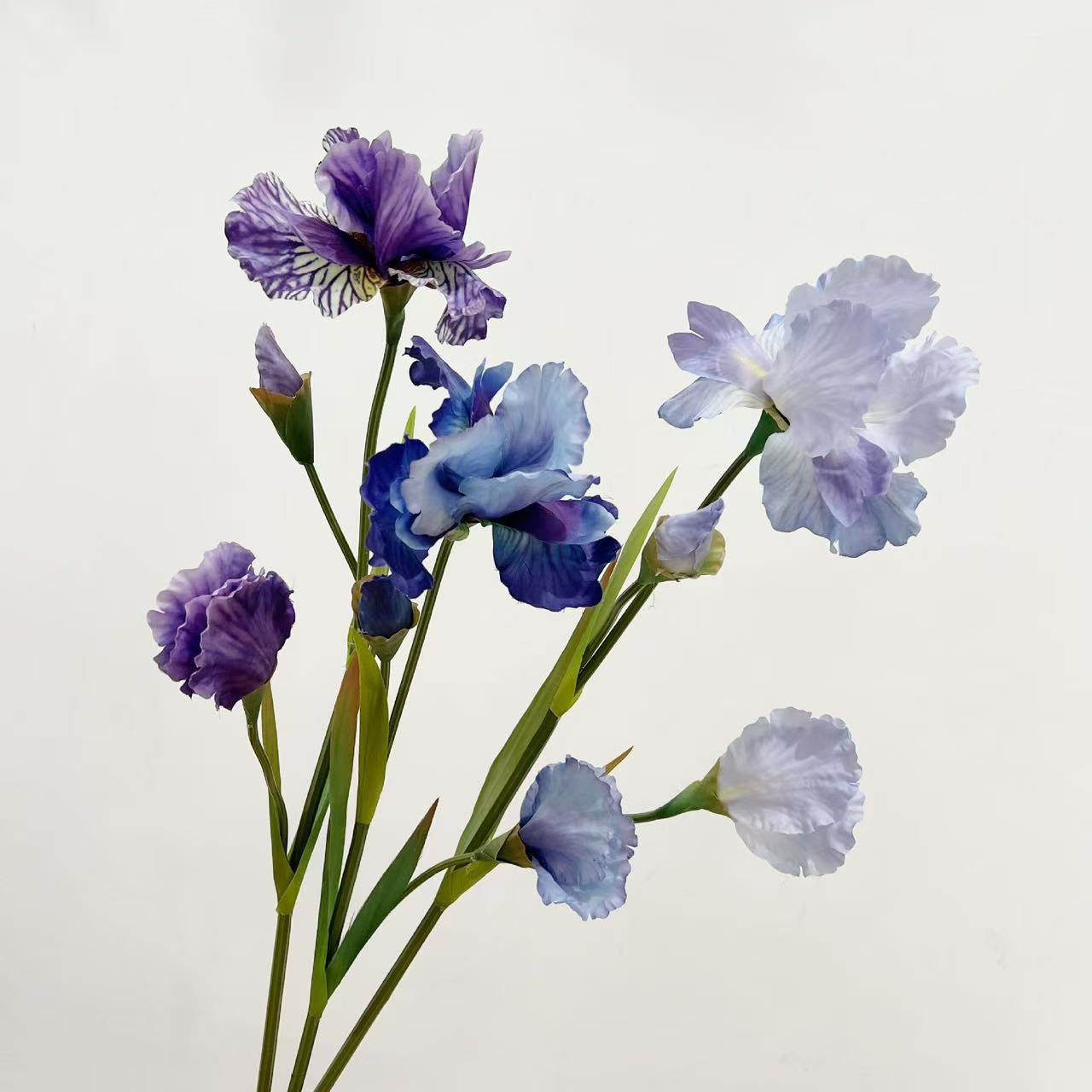 Faux Flowers Silk Blue Iris Stem – 29”