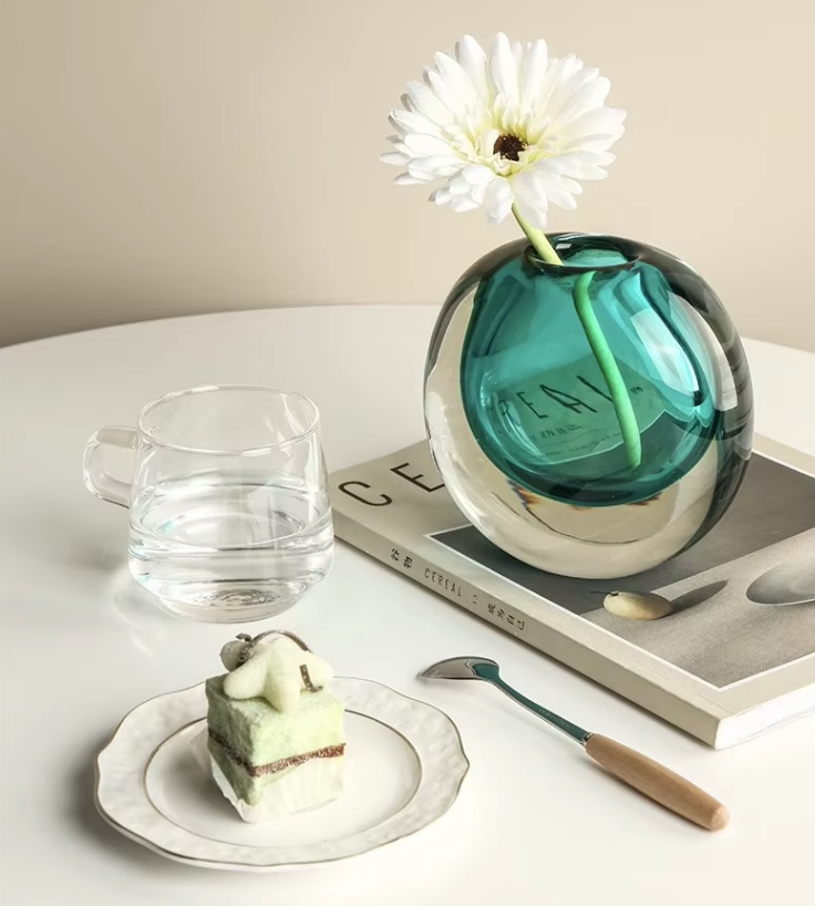 Modern Mouth-Blown Glass Bud Vases