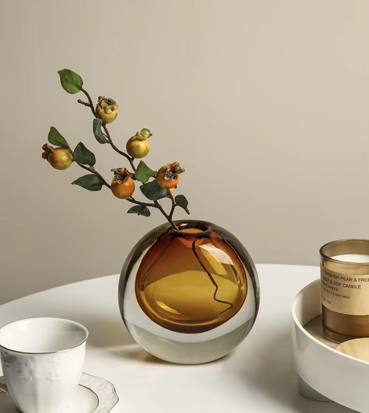 Modern Mouth-Blown Glass Bud Vases