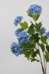 3 künstliche Hortensienblüten (Real Touch) – Blau