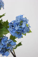 3 künstliche Hortensienblüten (Real Touch) – Blau