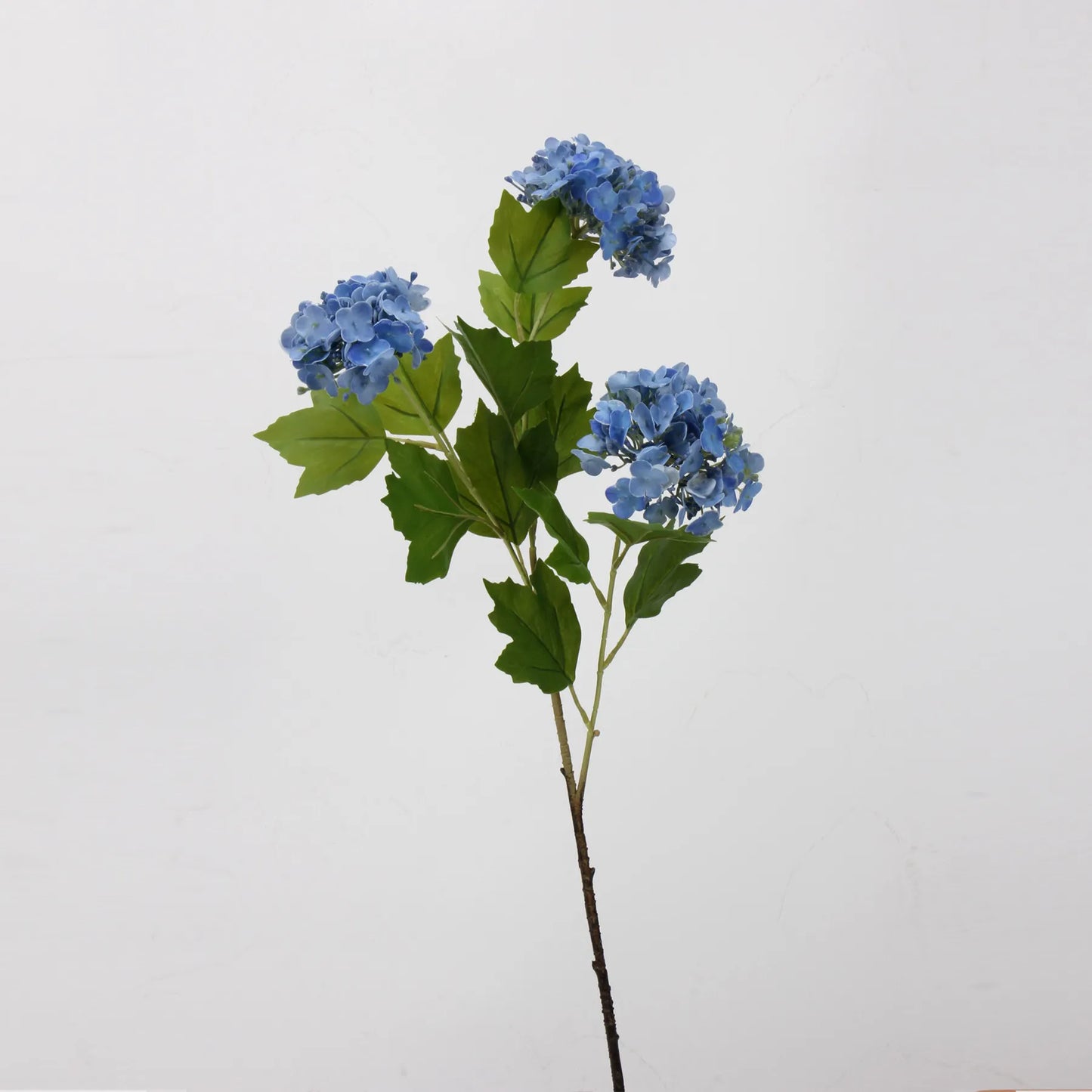3 künstliche Hortensienblüten (Real Touch) – Blau