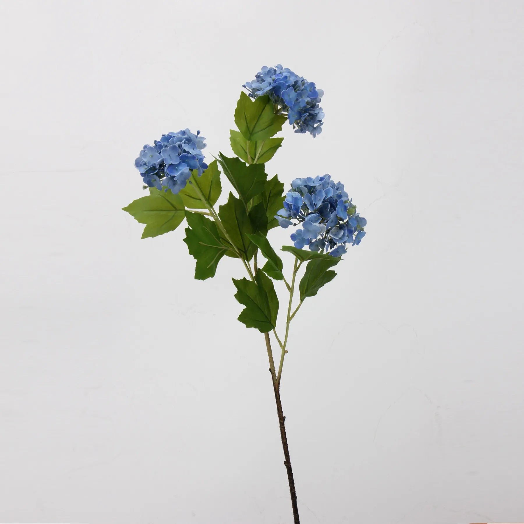 3 künstliche Hortensienblüten (Real Touch) – Blau
