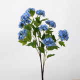 3 künstliche Hortensienblüten (Real Touch) – Blau
