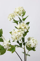 3本のリアルタッチフェイクアジサイステム - ホワイト