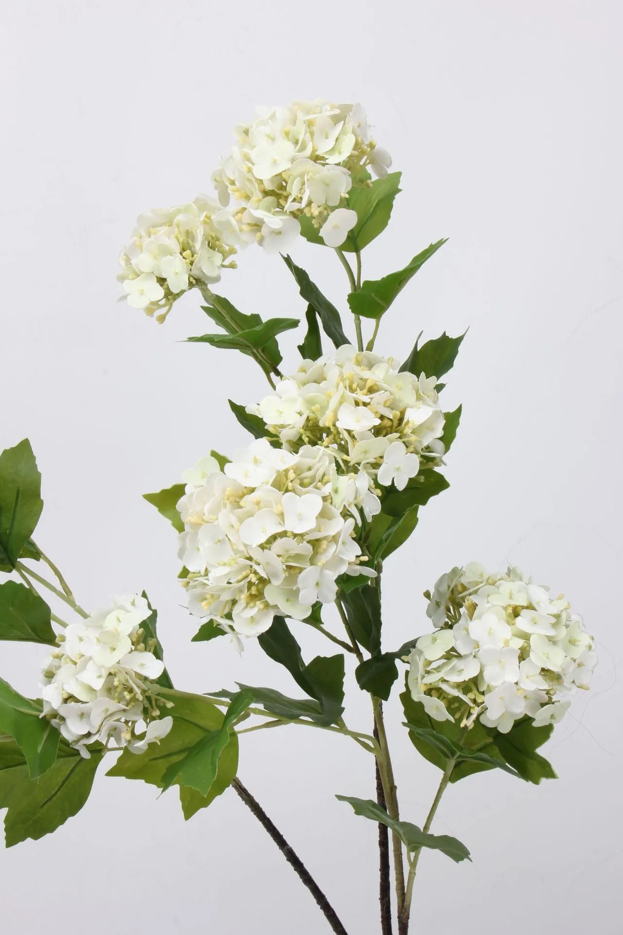 3本のリアルタッチフェイクアジサイステム - ホワイト