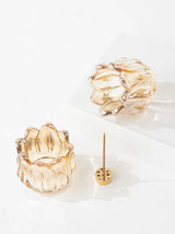 Amber Glass Tulip Incense Holder