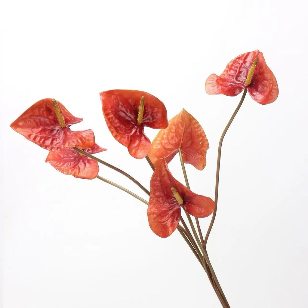 Artificial Anthurium Stem  -Red