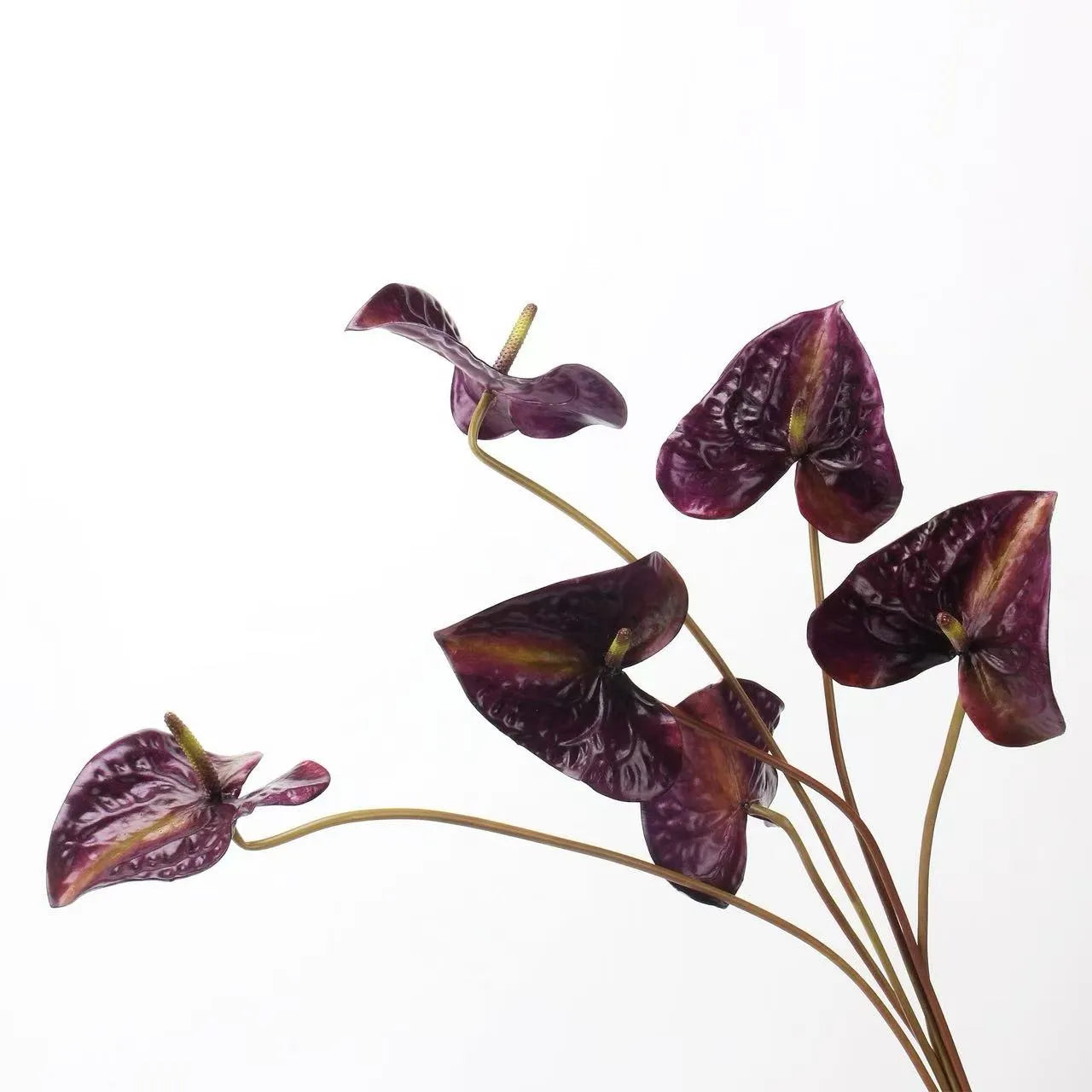 Artificial Anthurium Stem  -Red