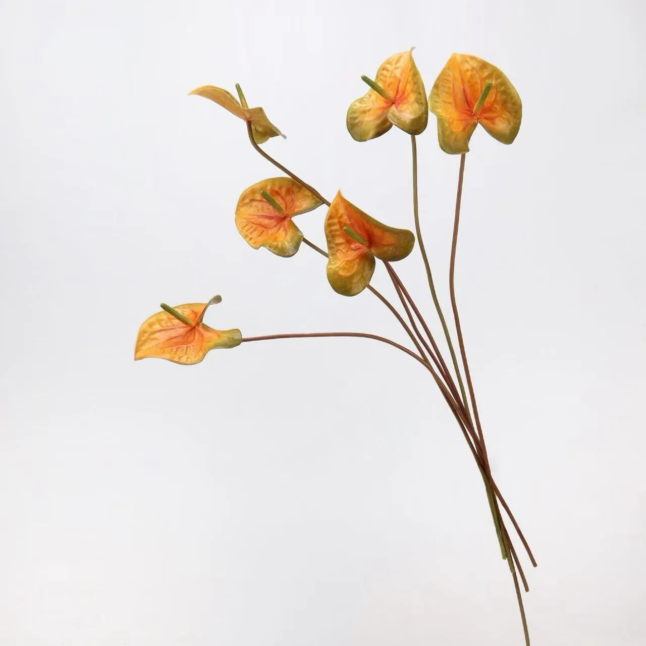 Artificial Anthurium Stem  -Red