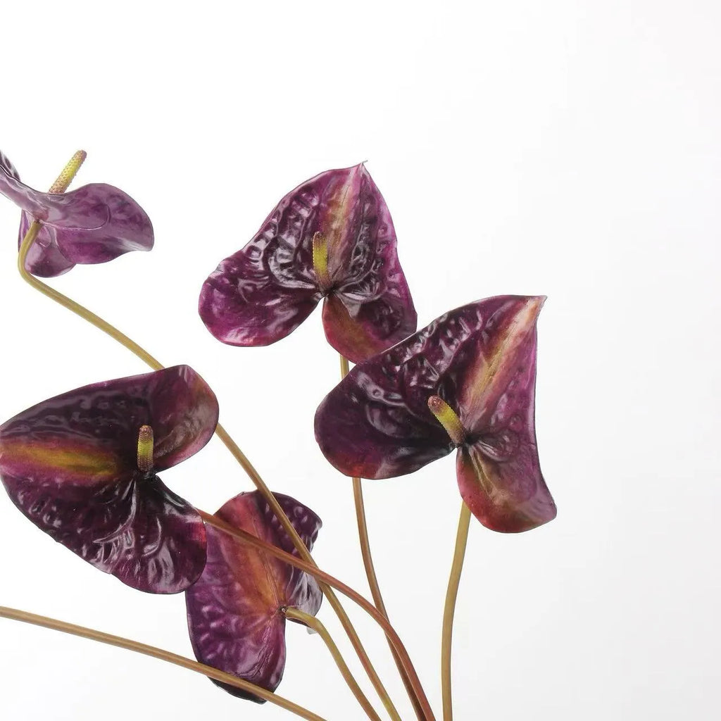Artificial Anthurium Stem  -Red
