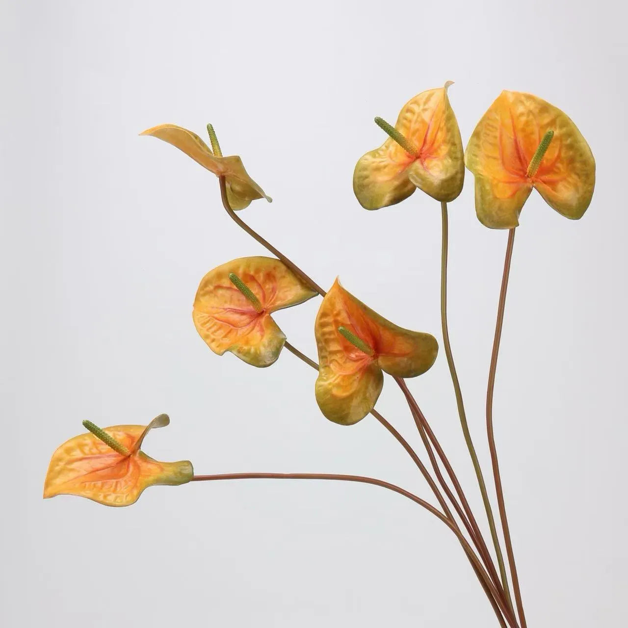 Artificial Anthurium Stem  -Red