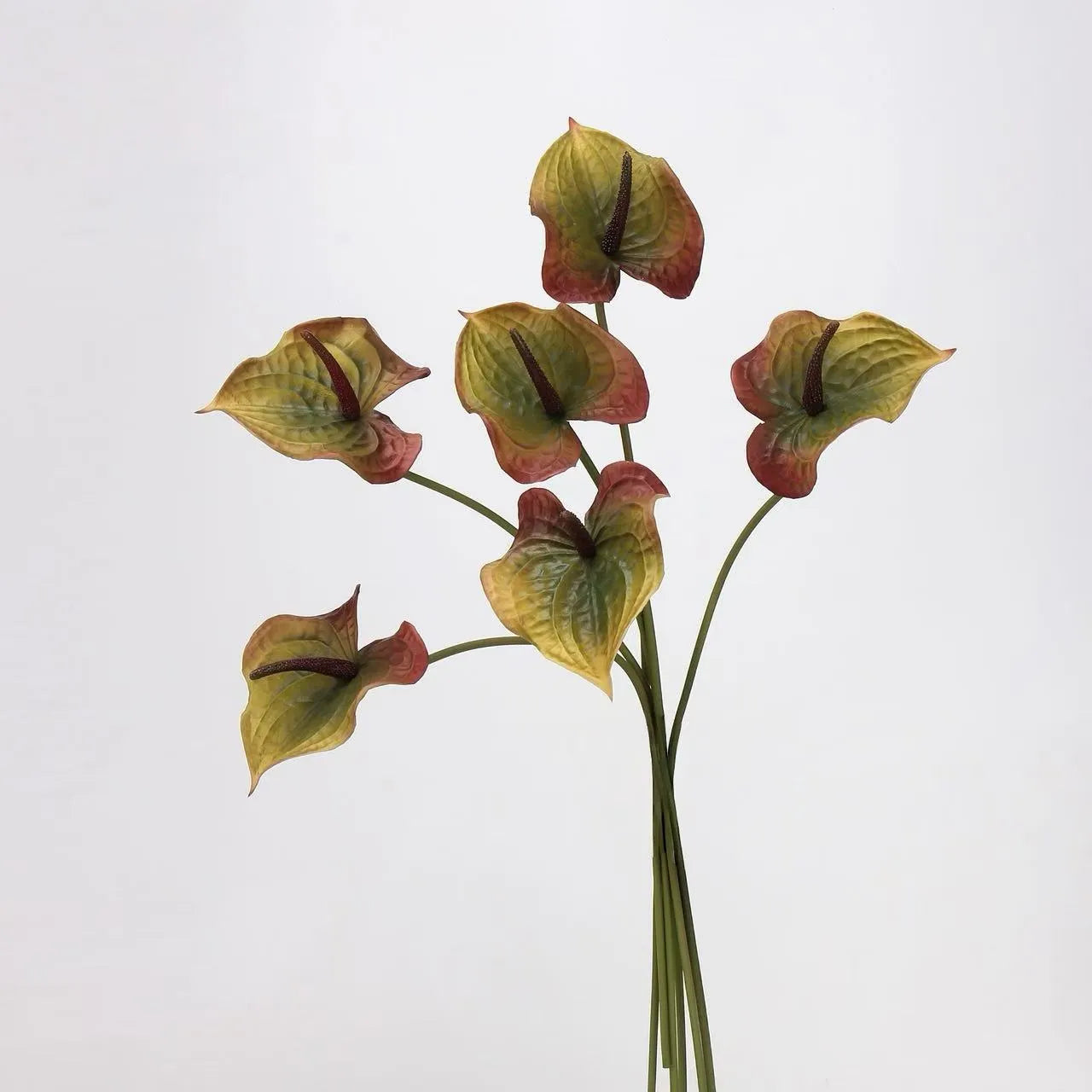 Artificial Anthurium Stem  –Rusty Olive 26"