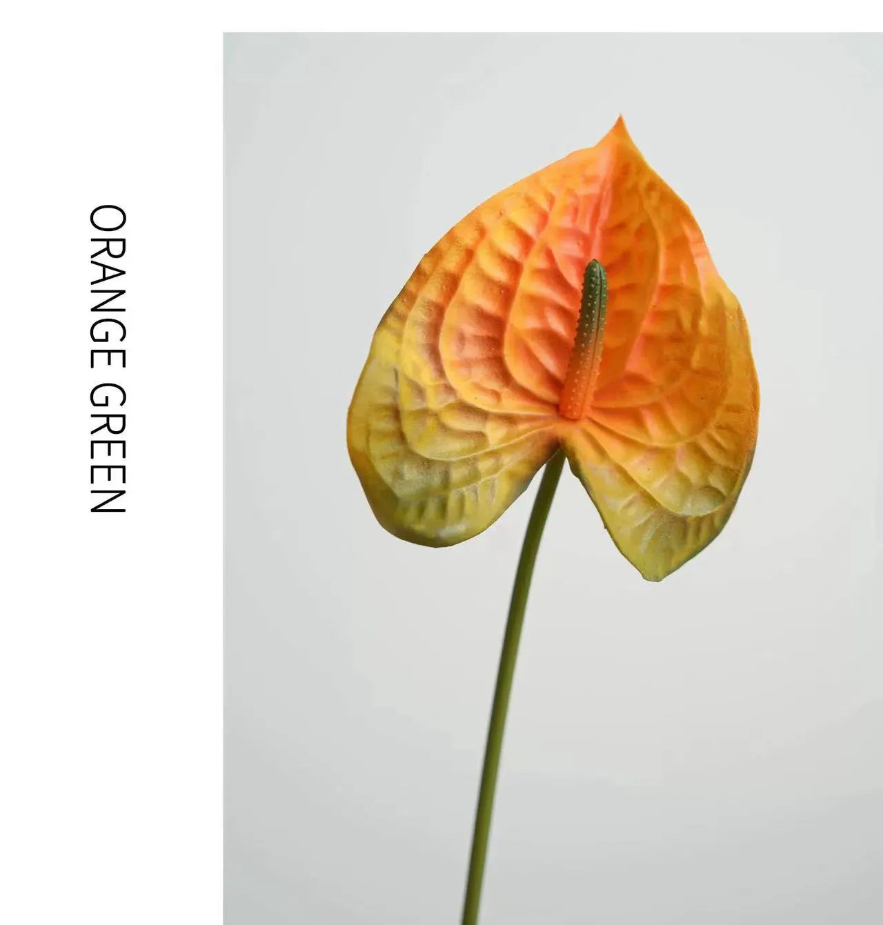 Artificial Anthurium Stem  –Orange 22.8"