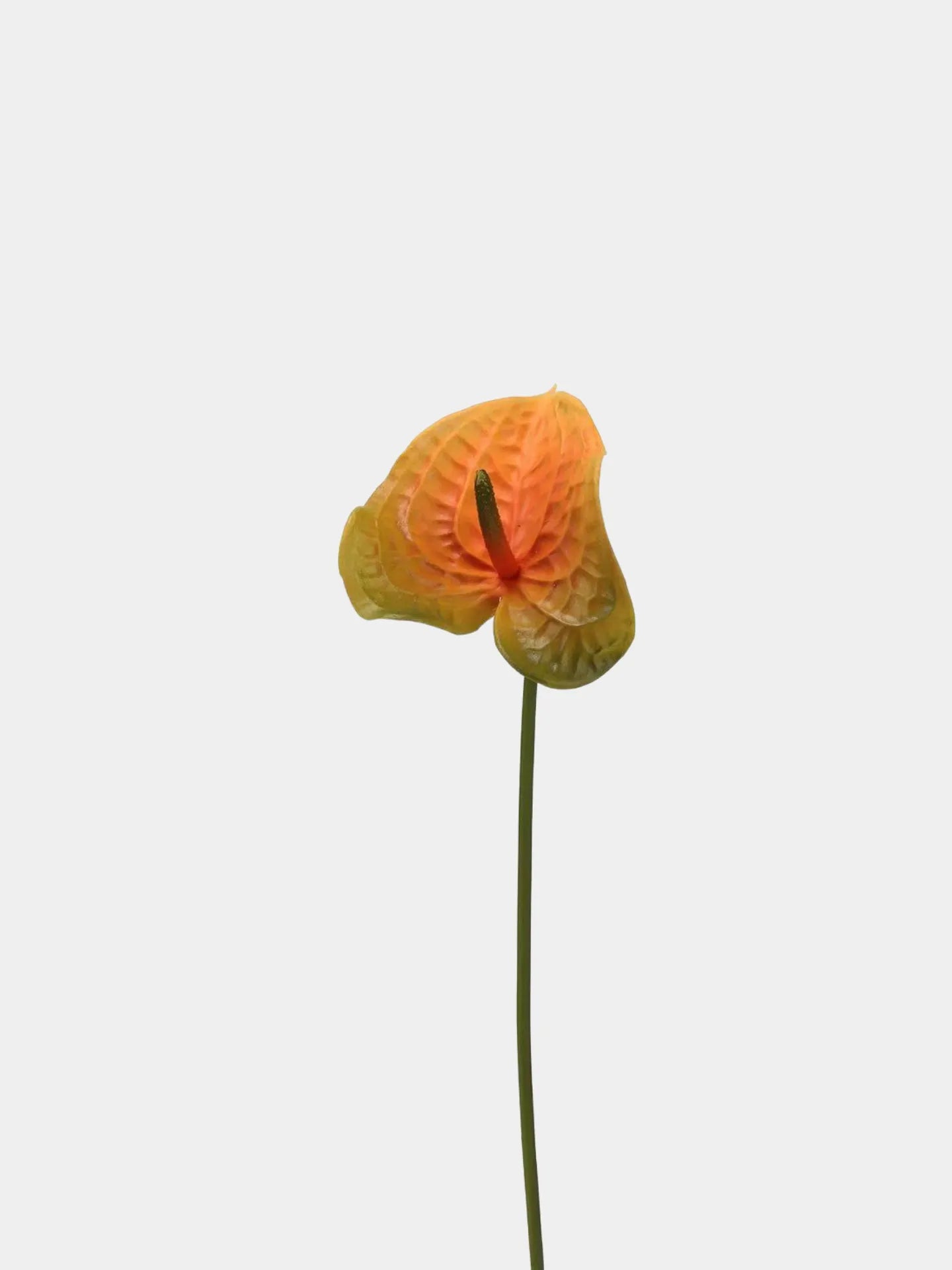 Artificial Anthurium Stem  –Orange 22.8"