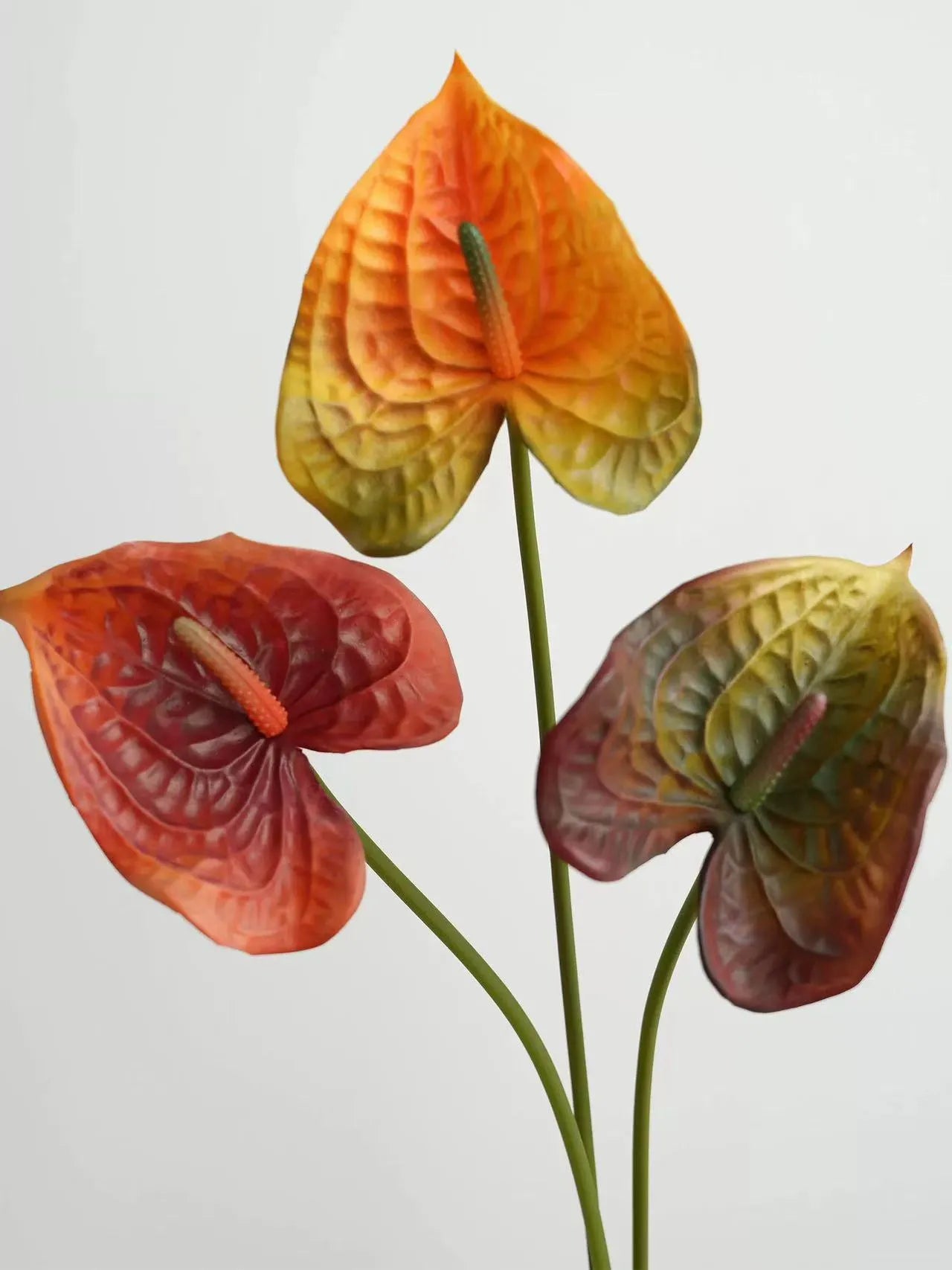 Artificial Anthurium Stem  –Orange 22.8"