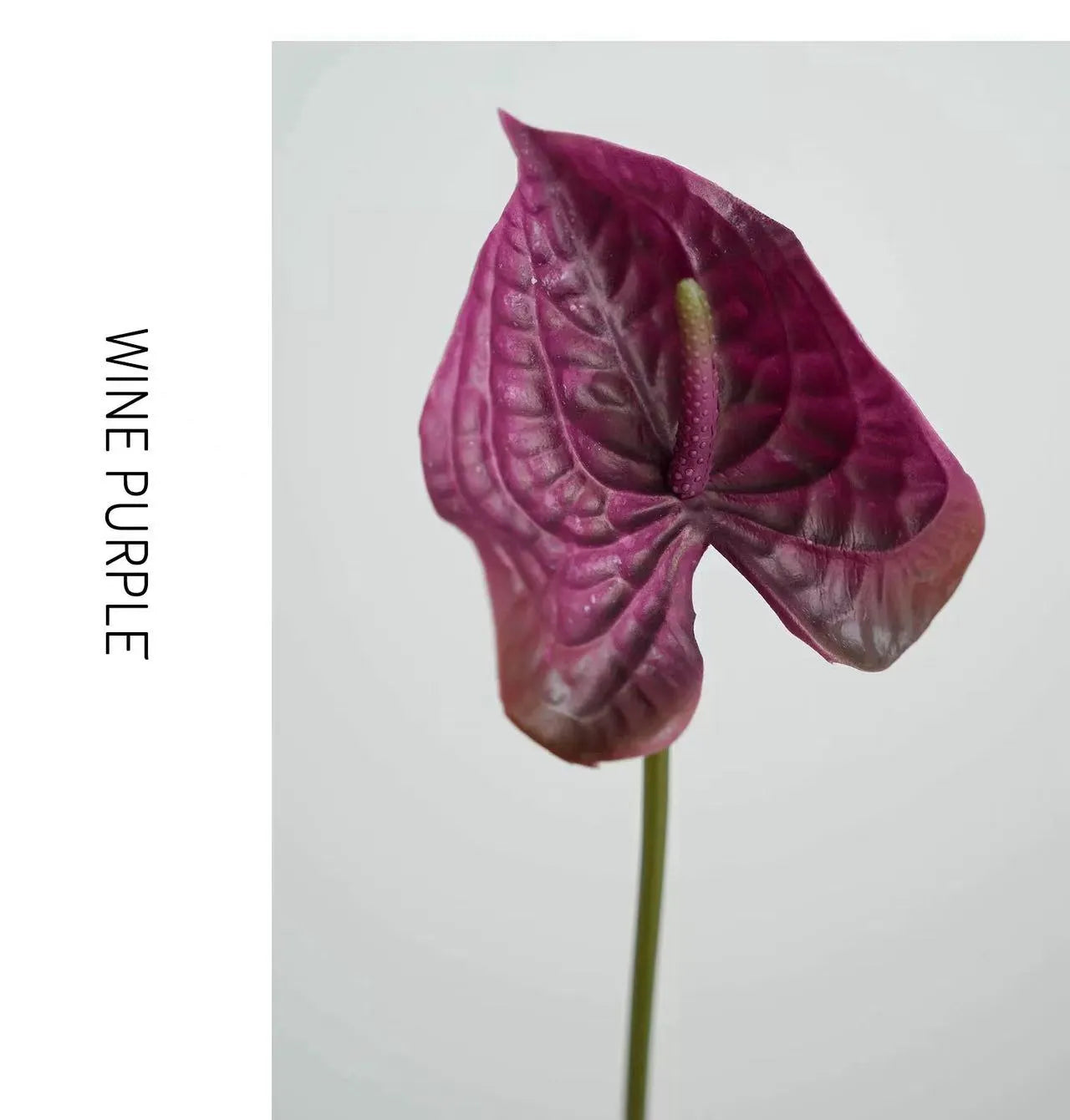 Artificial Anthurium Stem  –Purple 22.8"