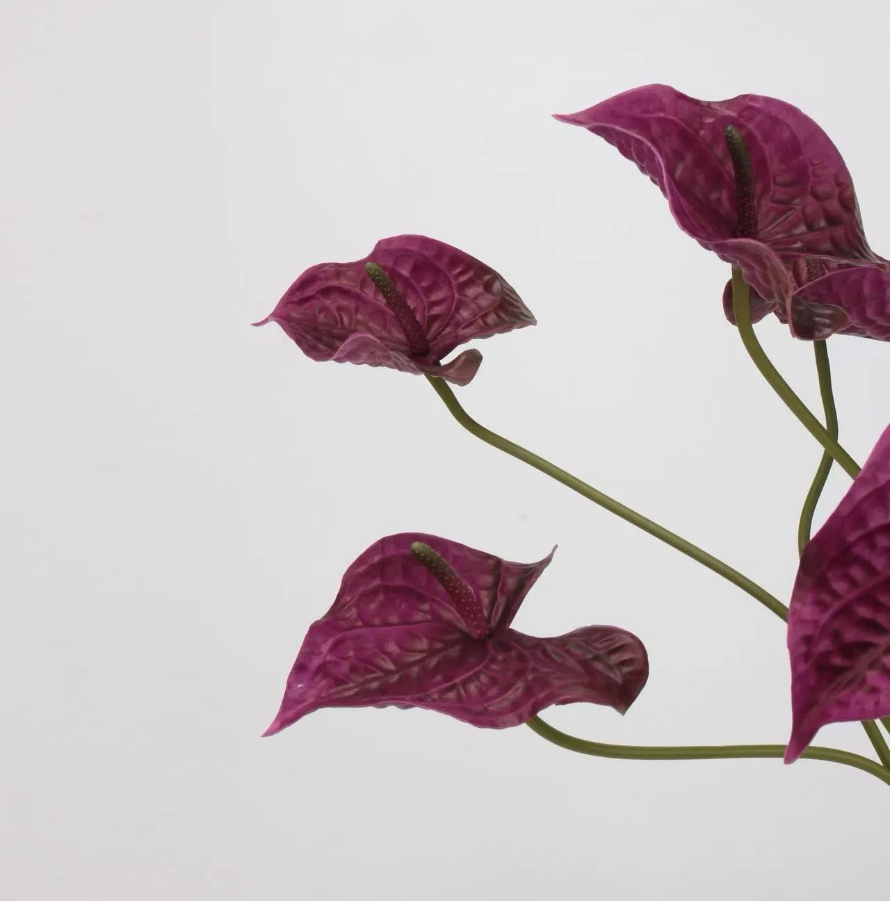 Artificial Anthurium Stem  –Purple 22.8"