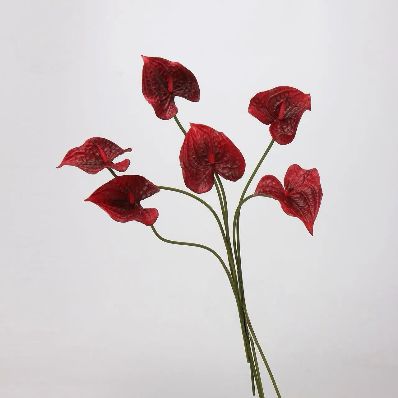 Artificial Anthurium Stem  –Red 22.8"