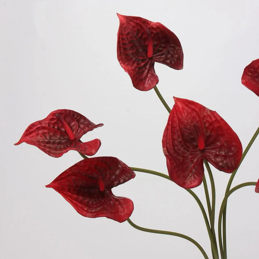 Artificial Anthurium Stem  –Red 22.8"