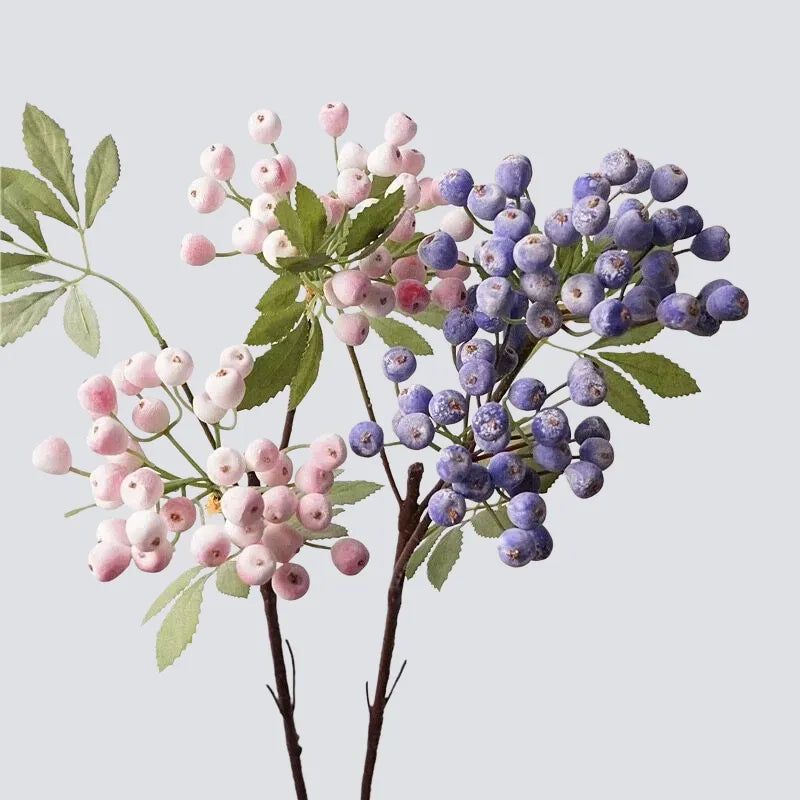 人工ブルーベリー スプレーステム — ブルー 66cm