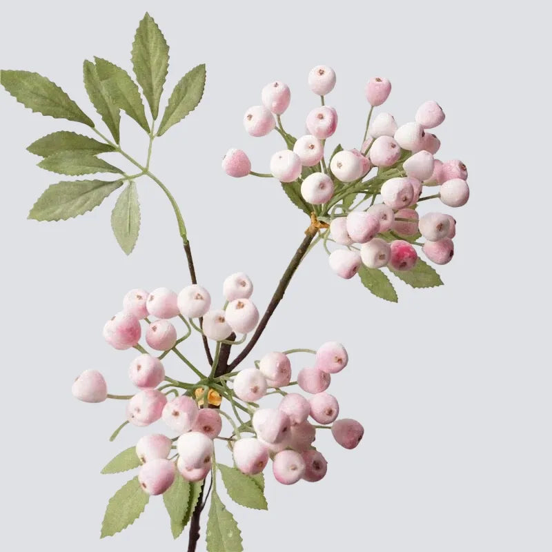 人工ブルーベリー スプレーステム — ピンク 26"