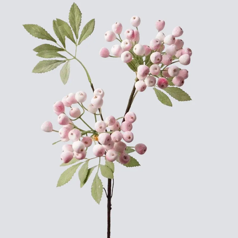 人工ブルーベリー スプレーステム — ピンク 26"