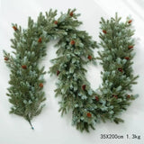 マッチングリース付き人工クリスマスガーランド – 6.5フィート