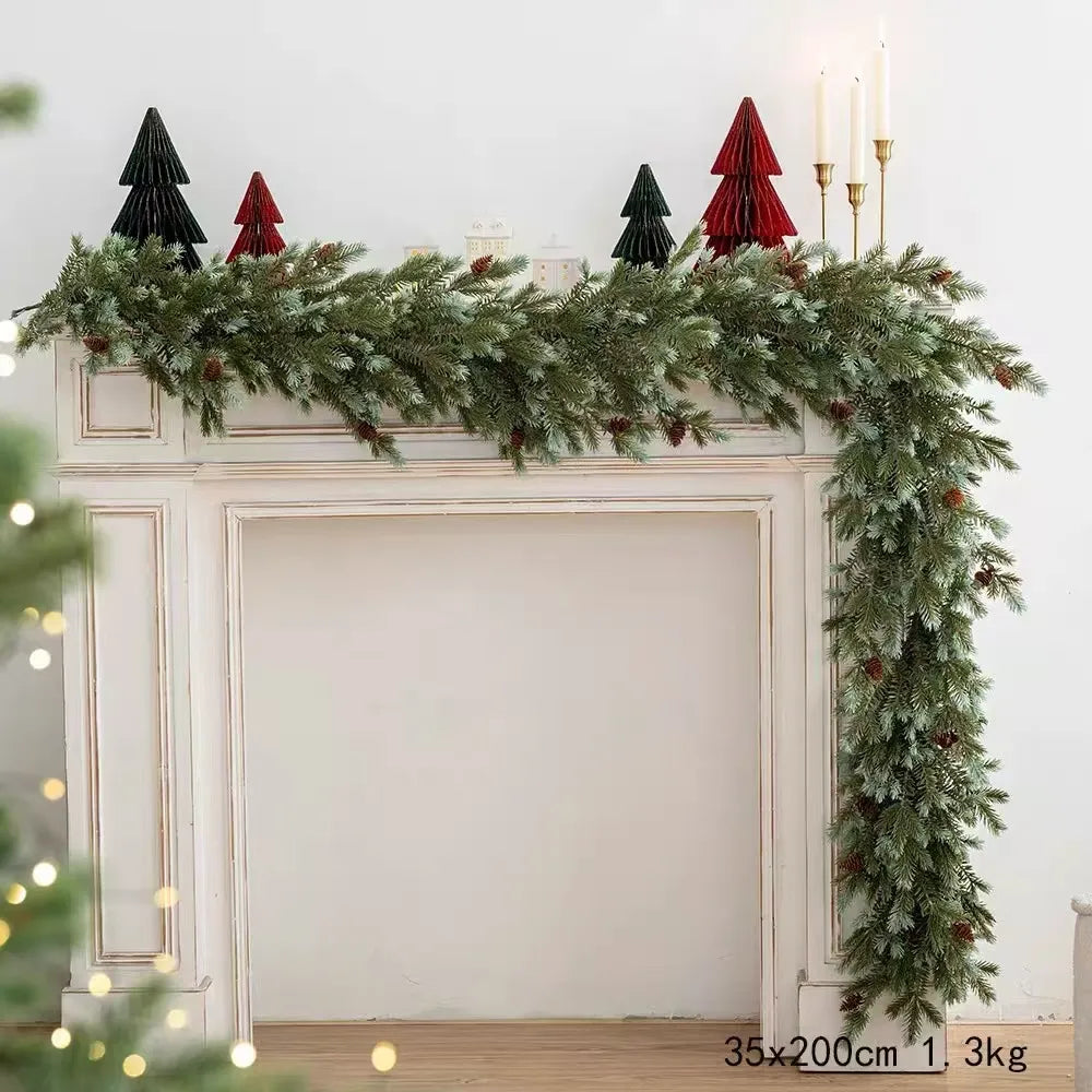 Artificial Christmas Garland with Matching Wreath – 6.5ft