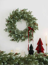 マッチングリース付き人工クリスマスガーランド – 6.5フィート