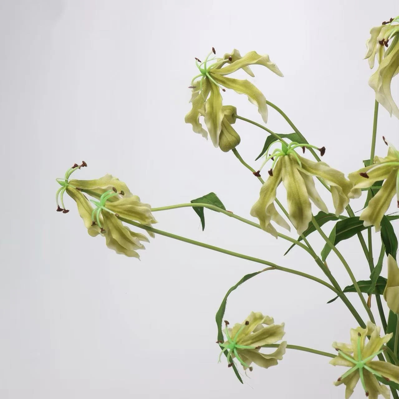 Artificial Flame Lily/ Gloriosa Lily Stem –29.5"