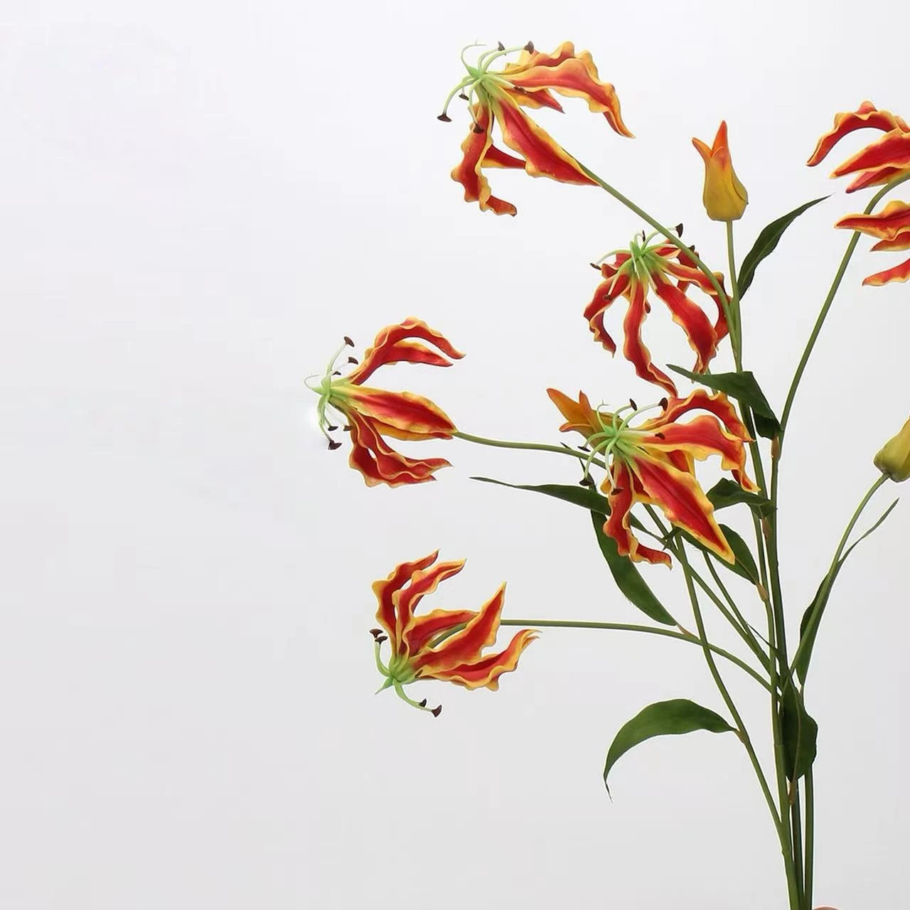 Artificial Flame Lily/ Gloriosa Lily Stem –29.5"