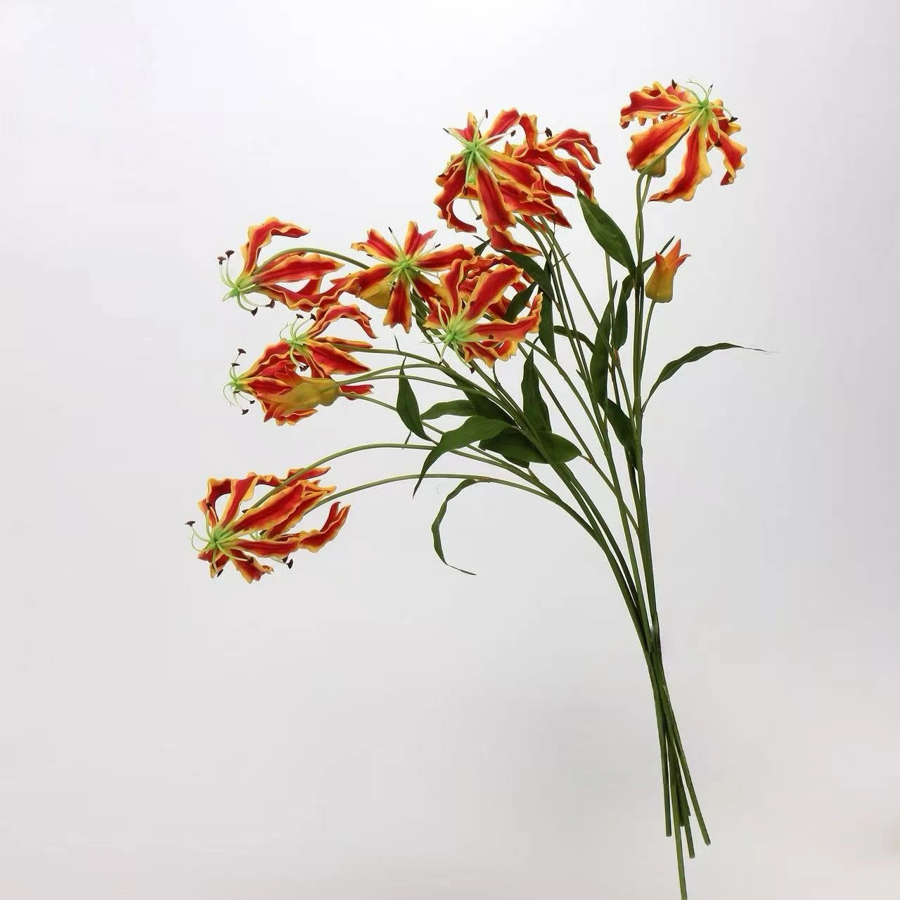 Artificial Flame Lily/ Gloriosa Lily Stem –29.5"