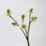 Artificial Lady's Slipper Orchid Stem in Light Green–  20"