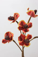 Artificial Lady's Slipper Orchid Stem in Orange–  20"