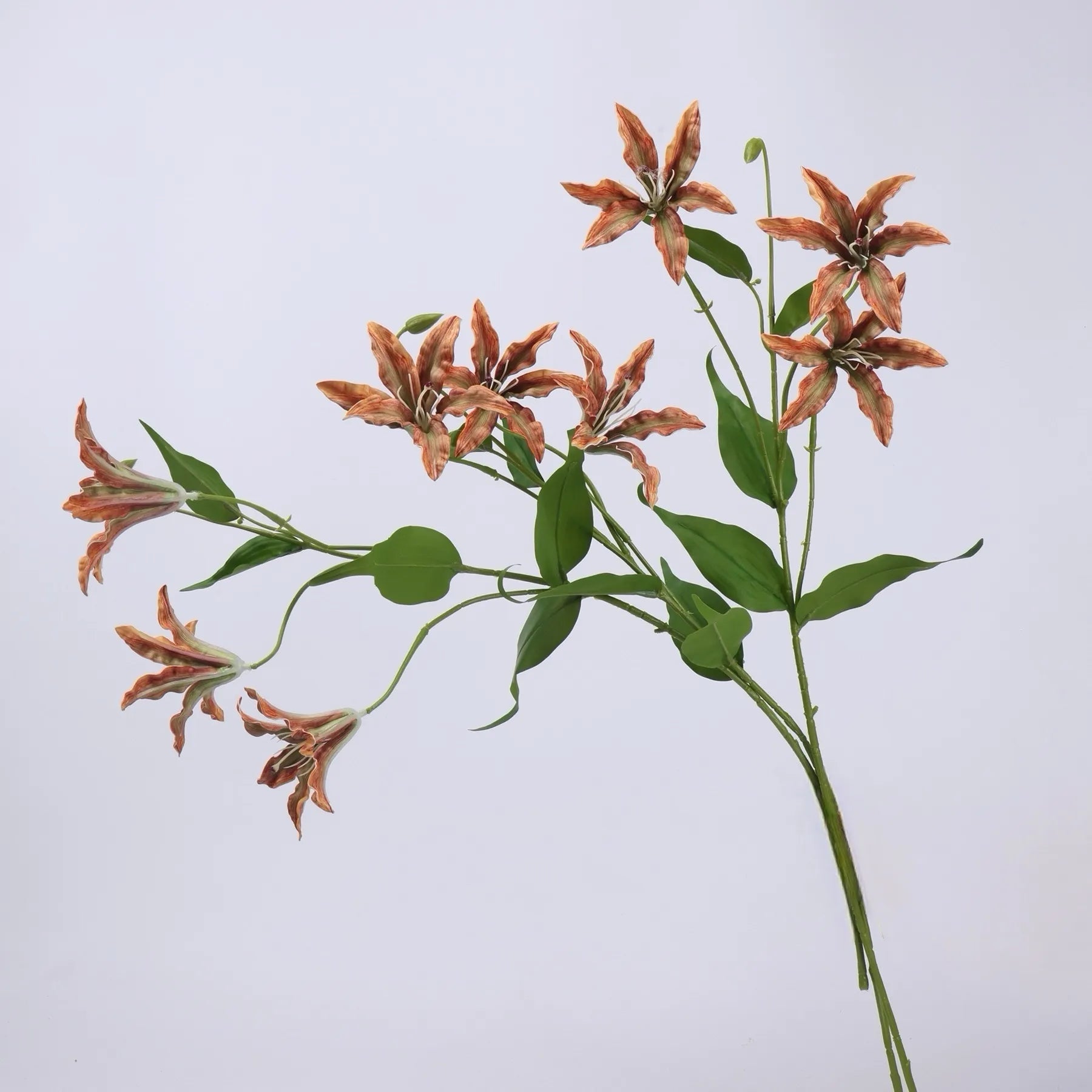 Artificial Lily Flower Branch -Orange
