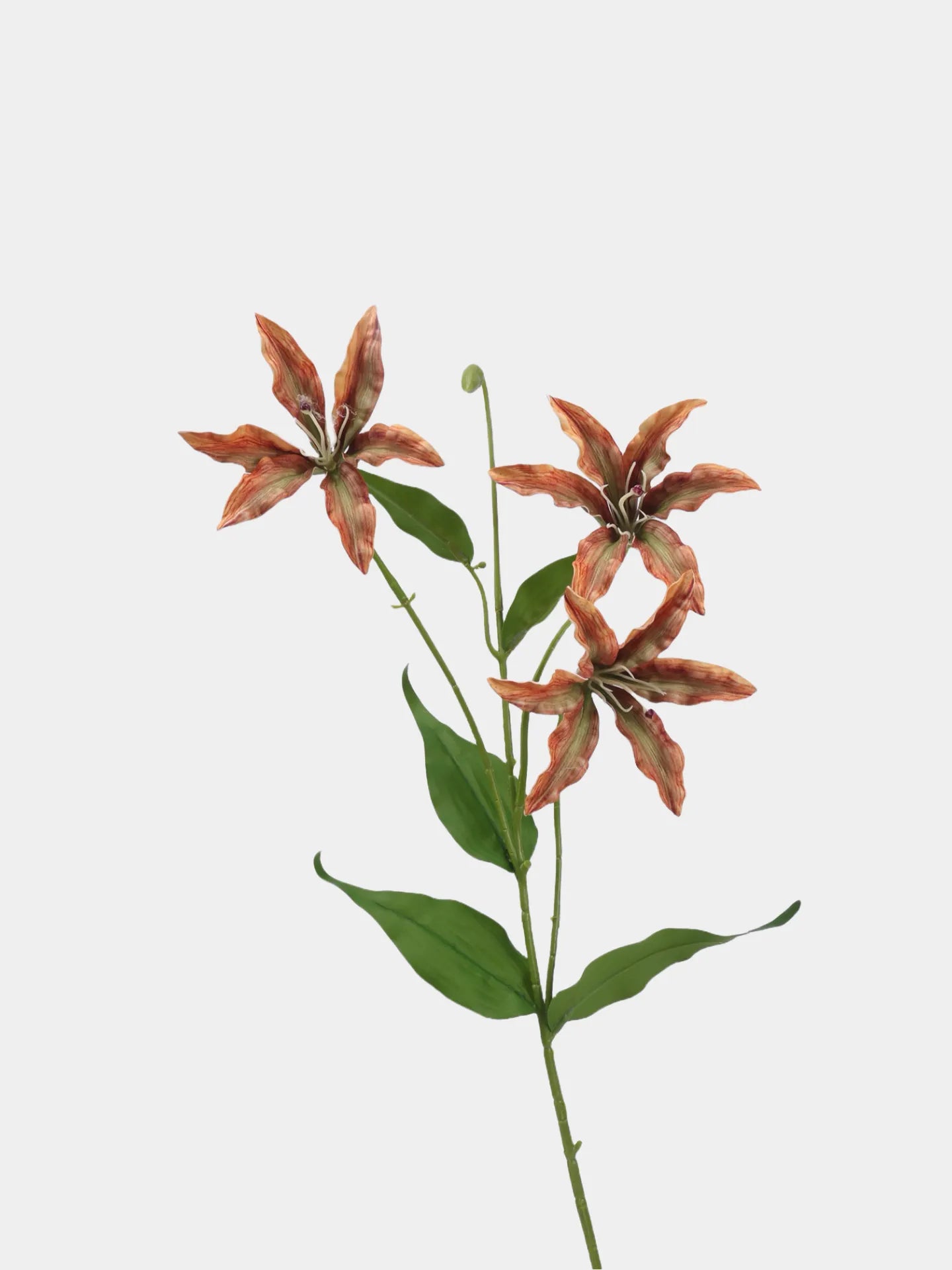 Artificial Lily Flower Branch -Orange