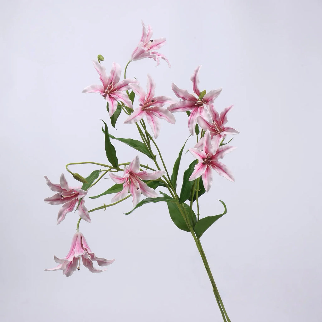 Artificial Lily Flower Branch -Pink