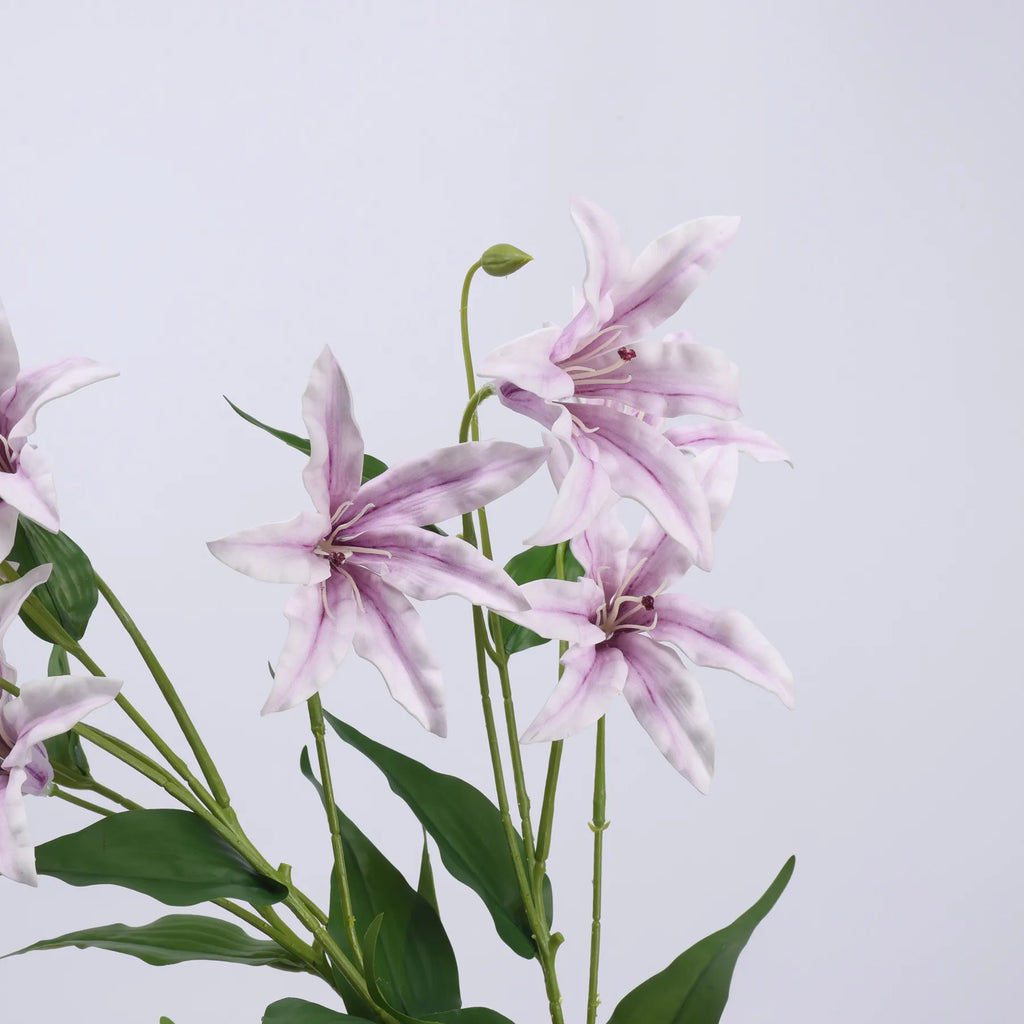 Artificial Lily Flower Branch -Violet
