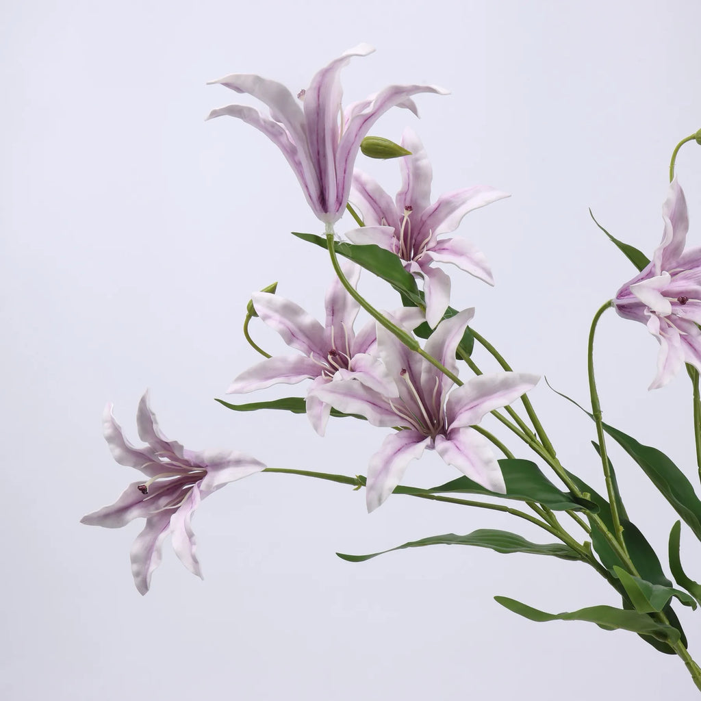 Artificial Lily Flower Branch -Violet