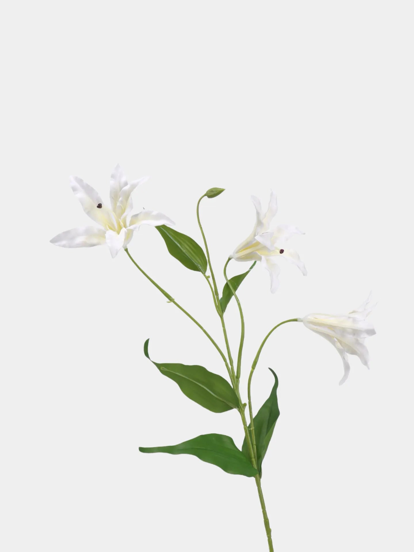 Artificial Lily Flower Branch -White