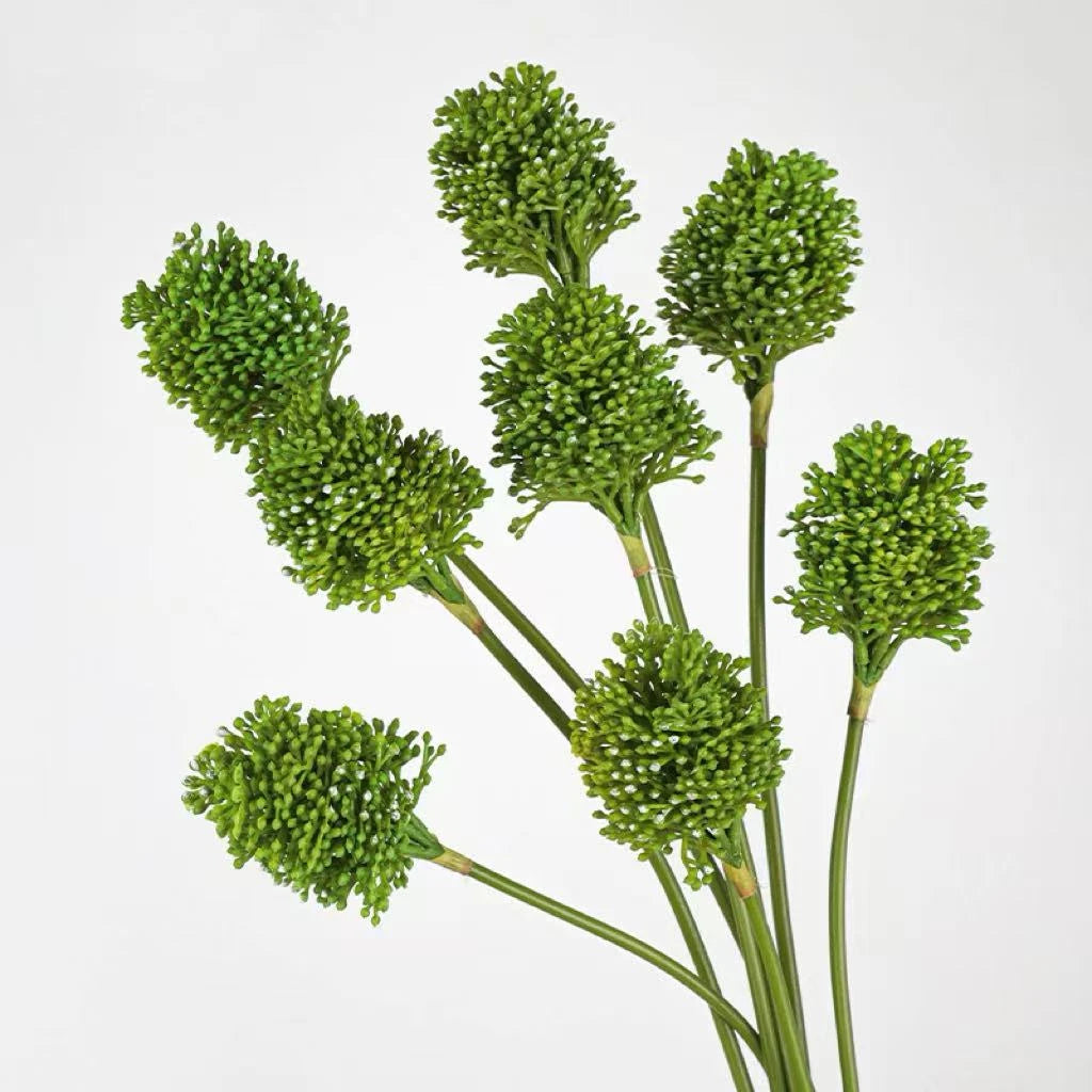 Artificial Mini Allium – Wild Onion Flower Stem  16"