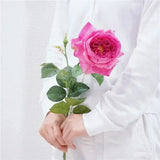 人工リアルタッチジュリエットローズ — 27インチ ローズレッド