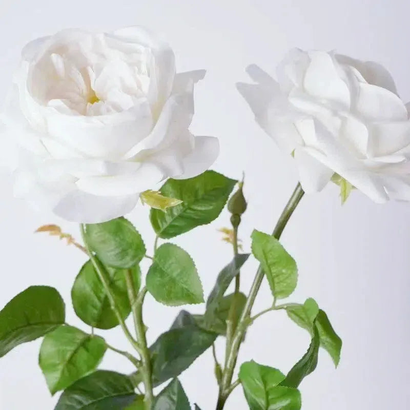 人工リアルタッチジュリエットローズ —27インチ ホワイト