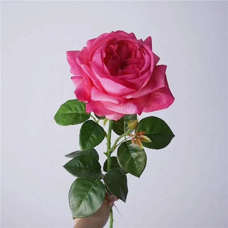 人工リアルタッチジュリエットローズ — 27インチ ローズレッド