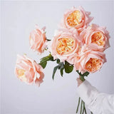 Artificial Real Touch Juliet Rose —27" Orange Pink