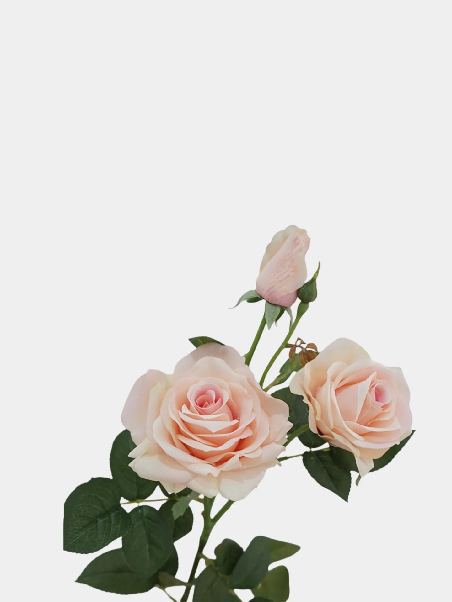 リアルタッチ三頭ローズステム – リアルな人工バラ