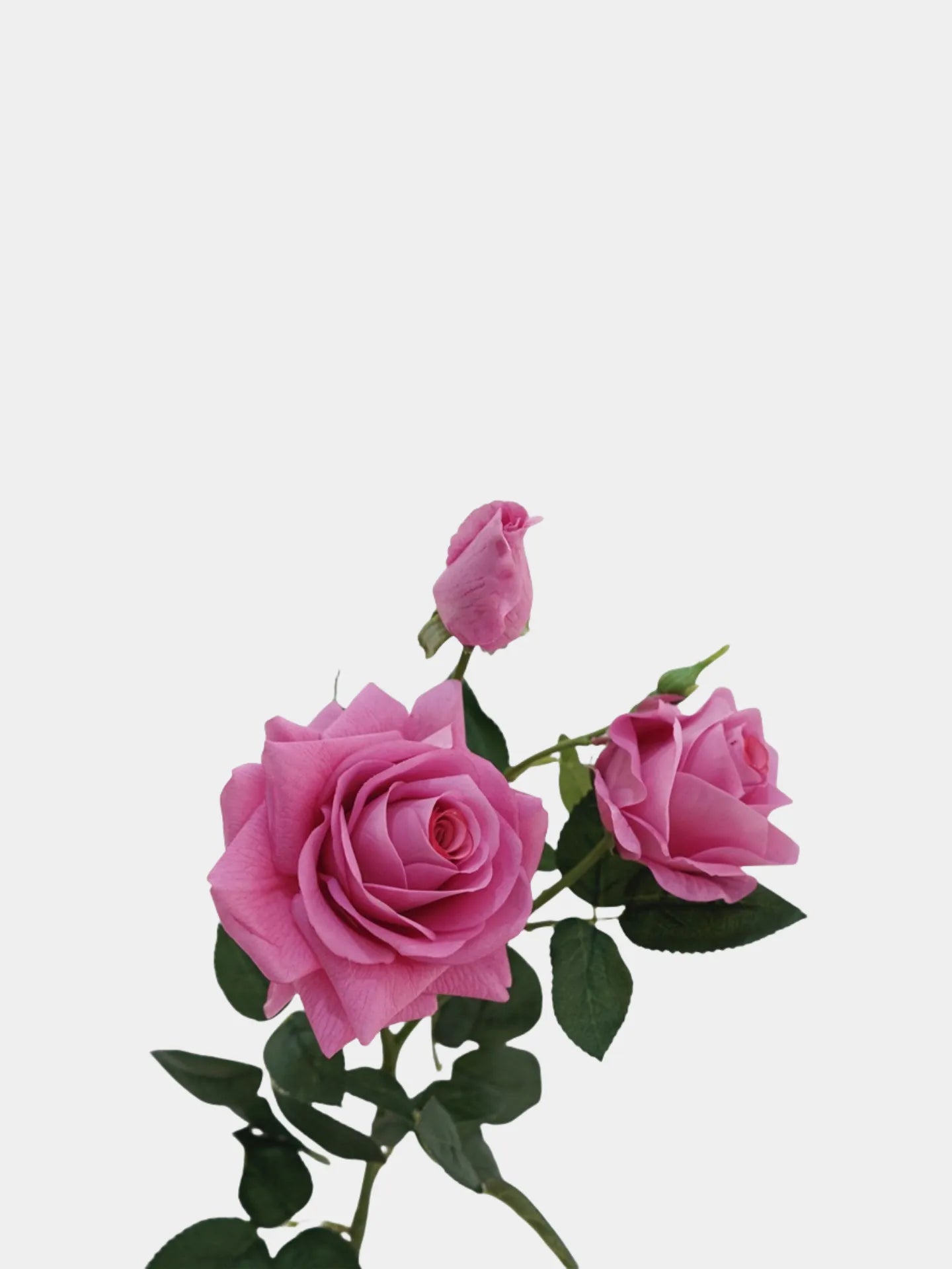 リアルタッチ三頭ローズステム – リアルな人工バラ